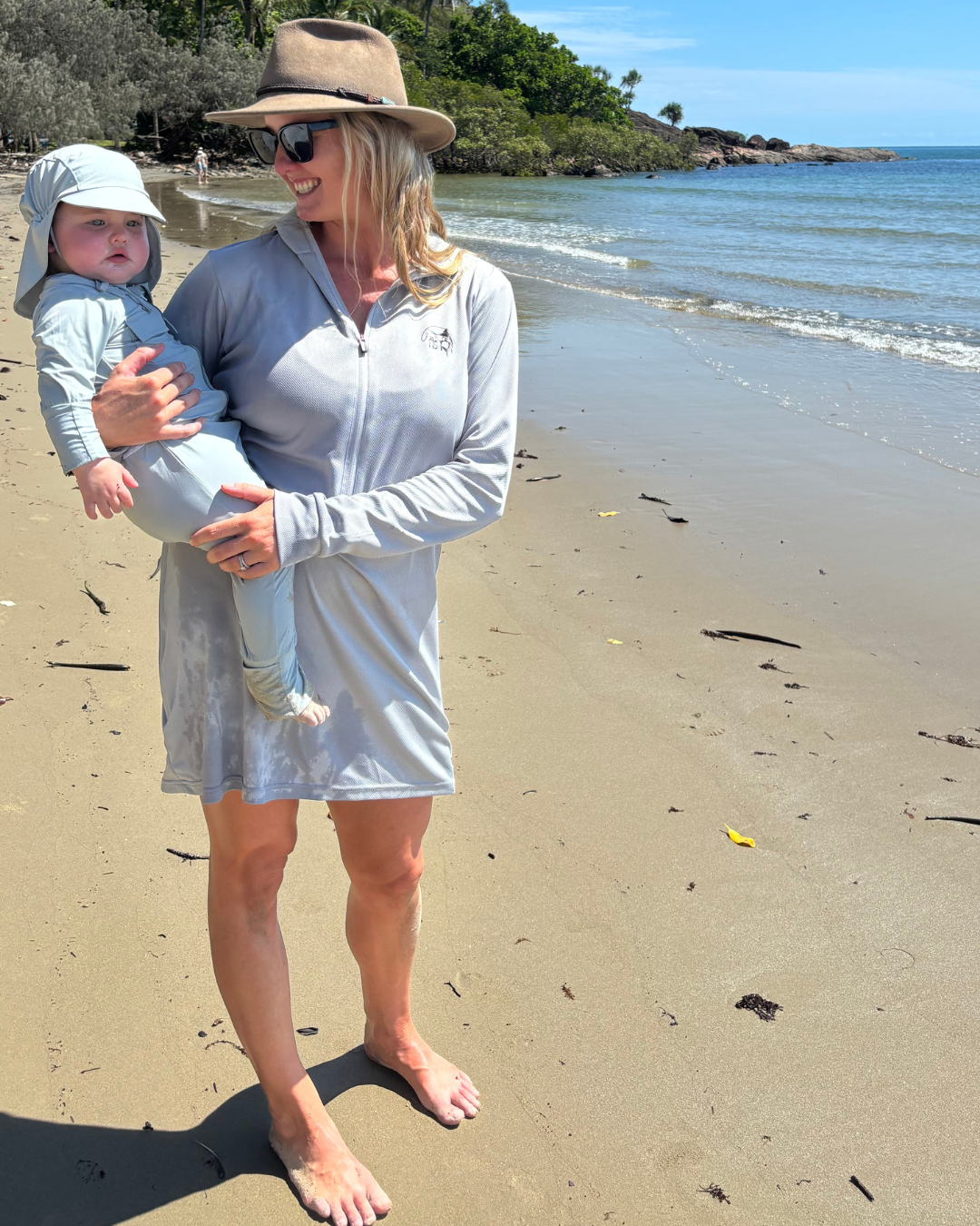 Ladies Fishing Dress - Seafoam Grey
