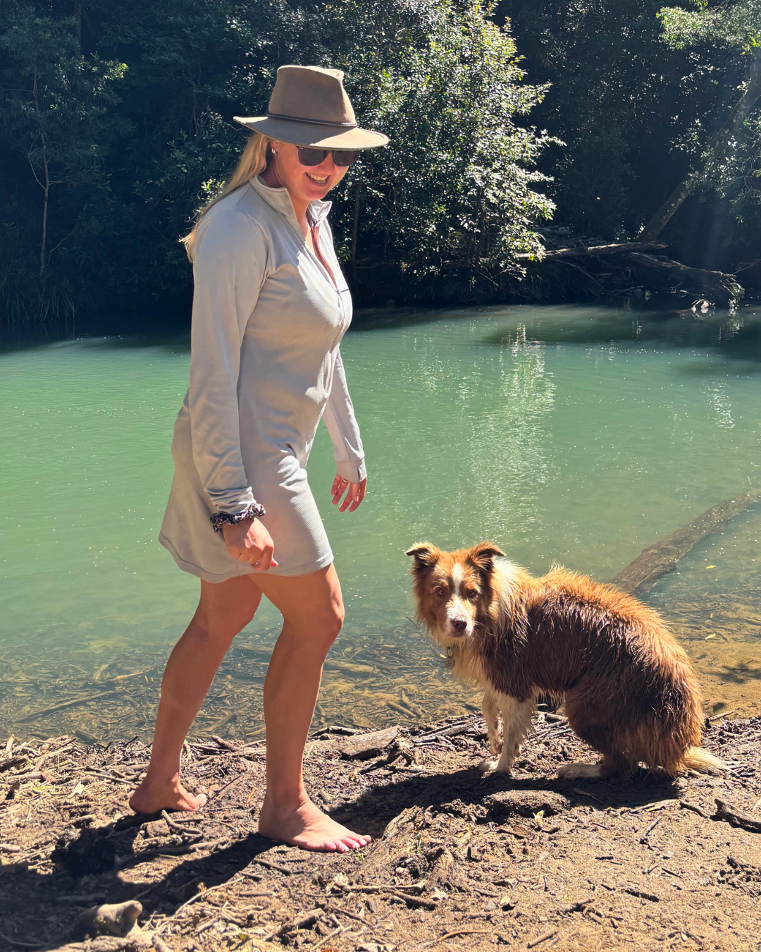Ladies Fishing Dress - Seafoam Grey