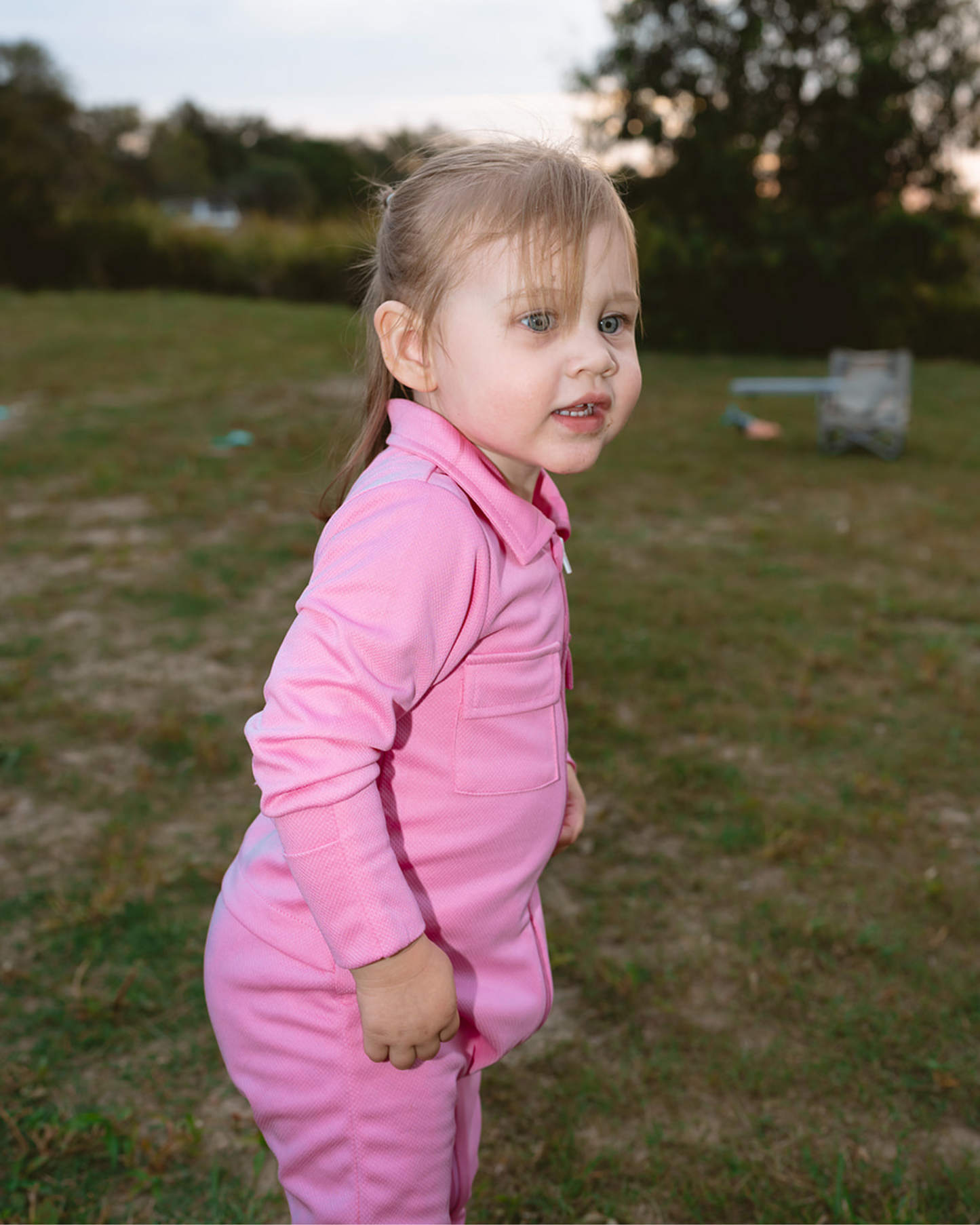 Baby Fishing Onesie Coral Pink