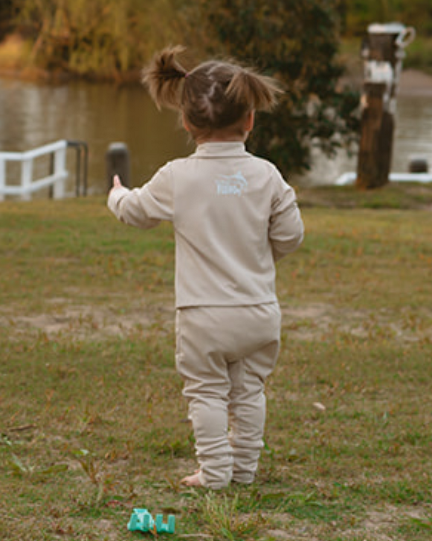 Baby Fishing Onesie Sand Beige