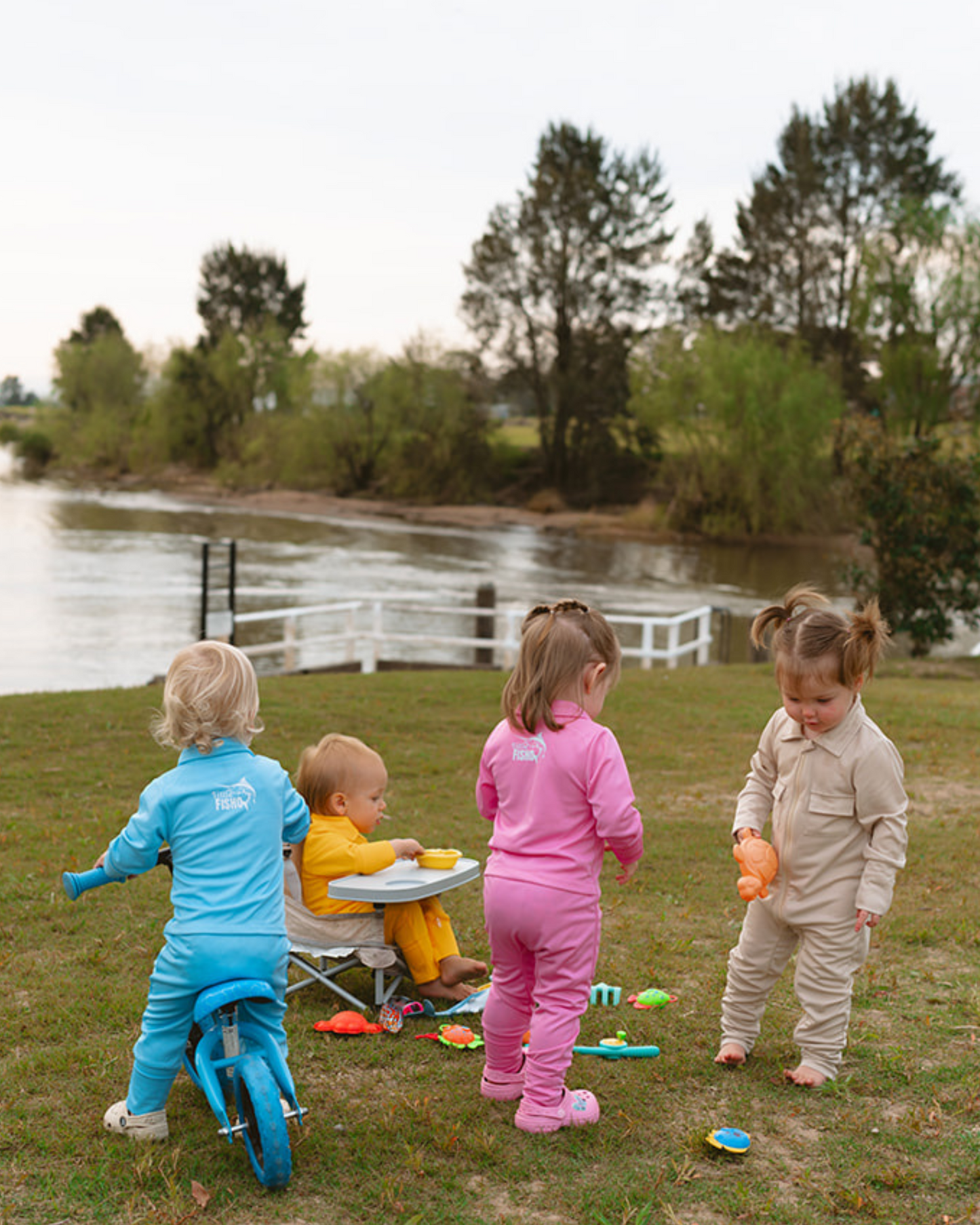 Baby Fishing Onesie Ocean Blue
