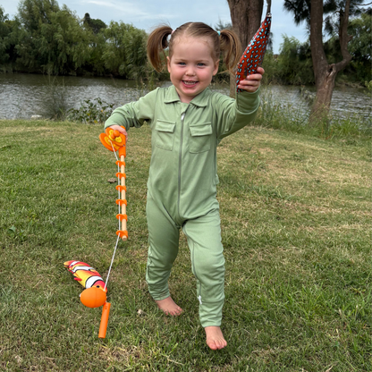 Sage Baby Fishing Shirt Onesie
