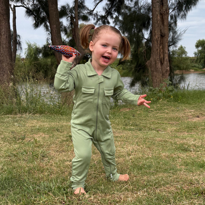 Sage Baby Fishing Shirt Onesie