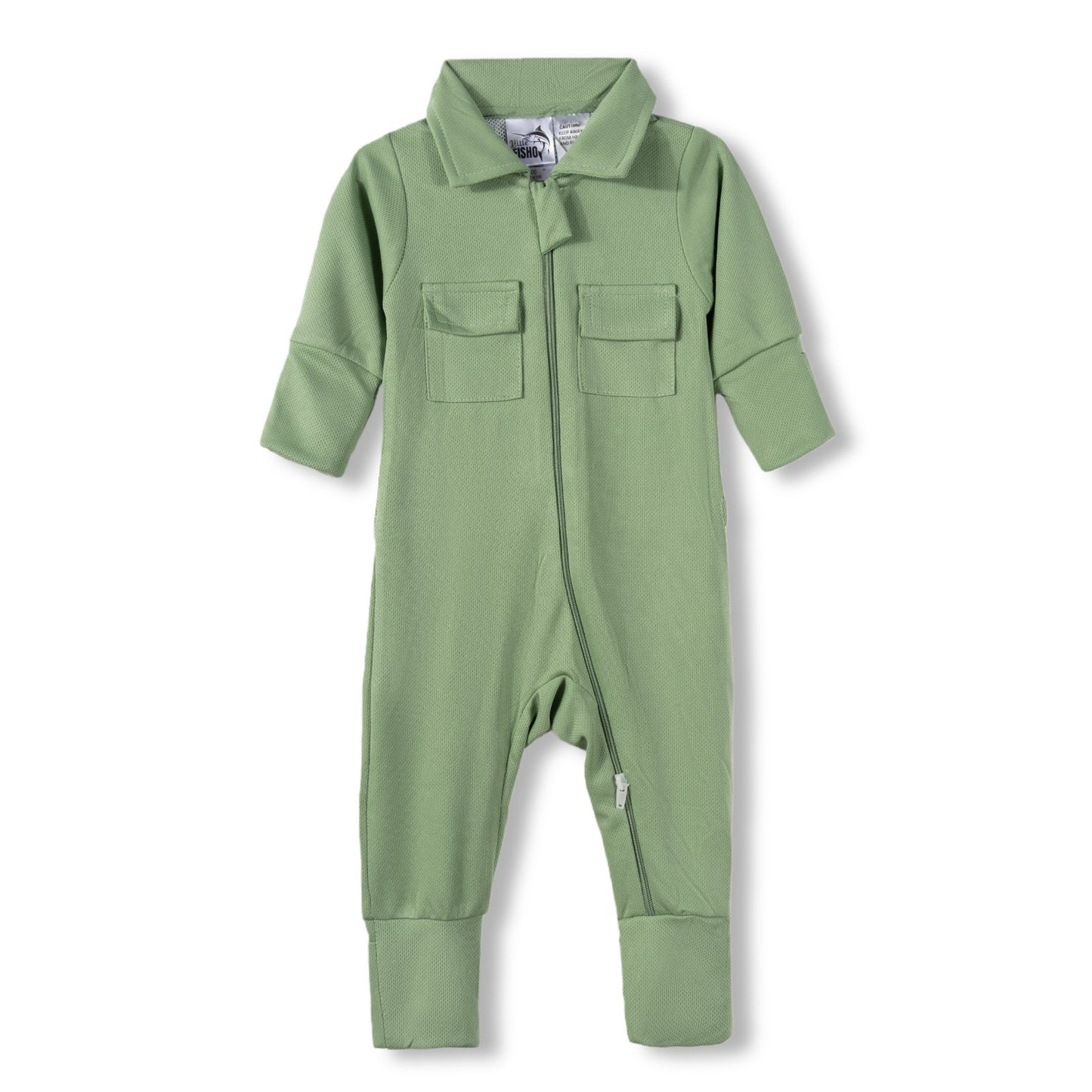 Sage Baby Fishing Shirt Onesie