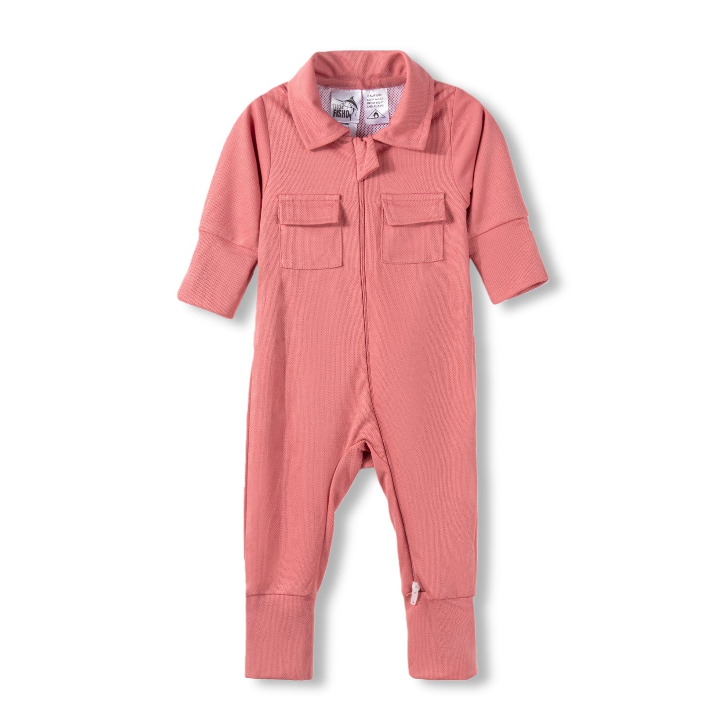 Rust Baby Fishing Shirt Onesie