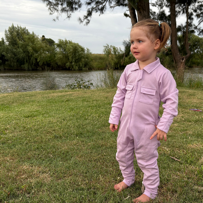 Lilac Baby Fishing Shirt Onesie