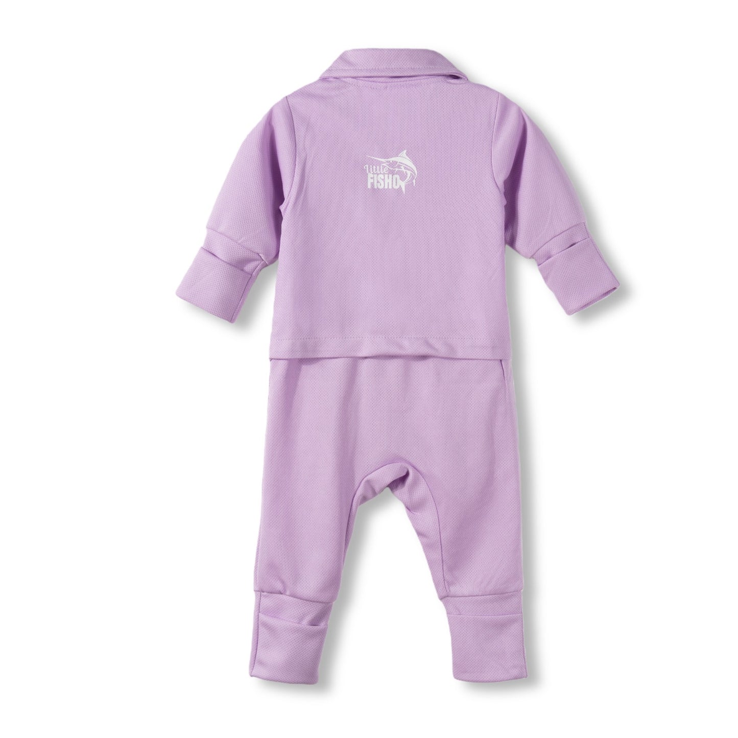 Lilac Baby Fishing Shirt Onesie