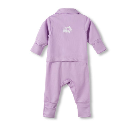 Lilac Baby Fishing Shirt Onesie