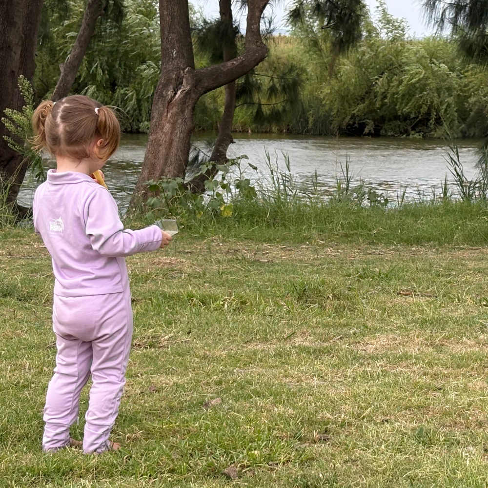 Lilac Baby Fishing Shirt Onesie