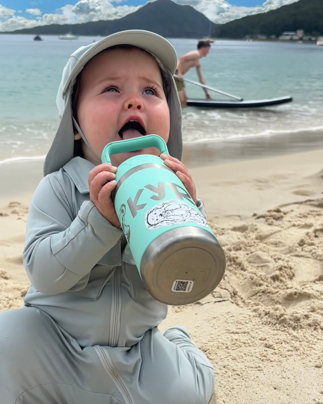 Baby Fishing Outfit & Yeti Drink bottle