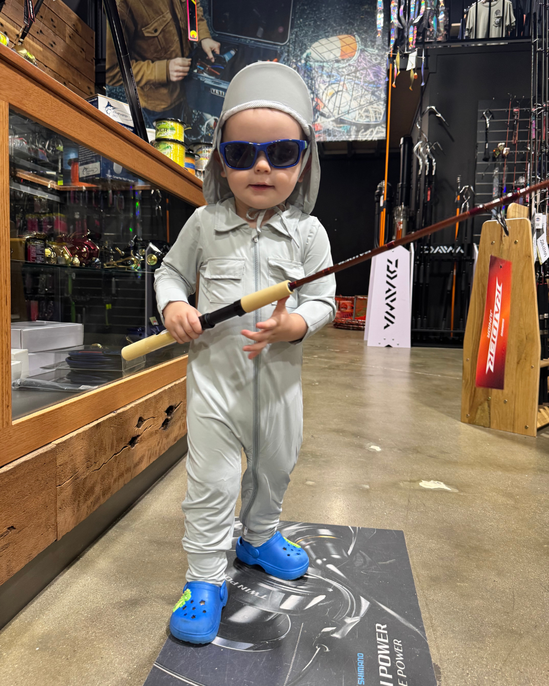 Compleat Angler Cairns_Sun_Safe_Baby_Fishing_Onesie