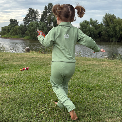 Sage Baby Fishing Shirt Onesie