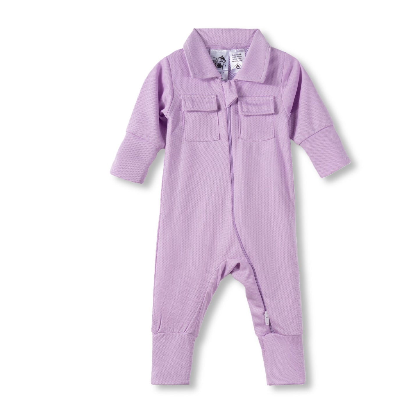 Lilac Baby Fishing Shirt Onesie