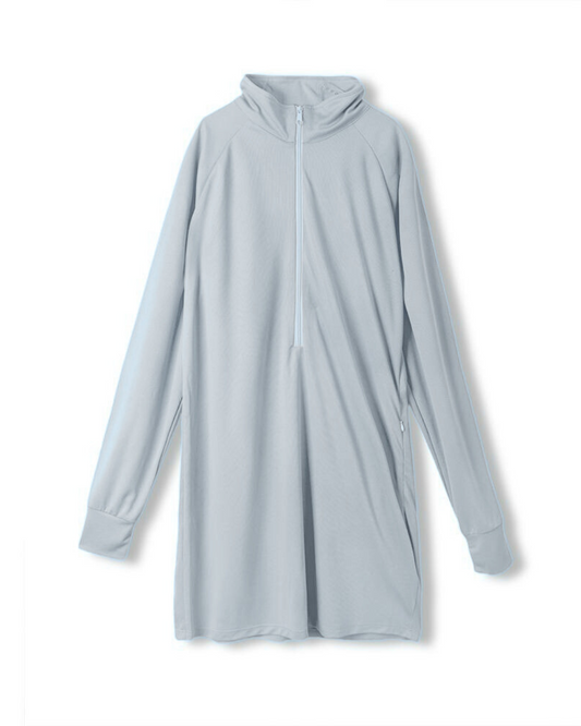 Kids Fishing Dress - Seafoam Grey