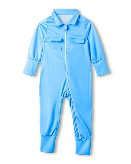 Baby Fishing Onesie Ocean Blue
