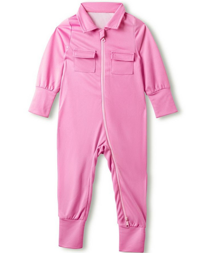Baby Fishing Onesie Coral Pink