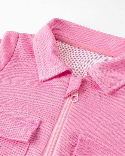 Baby Fishing Onesie Coral Pink