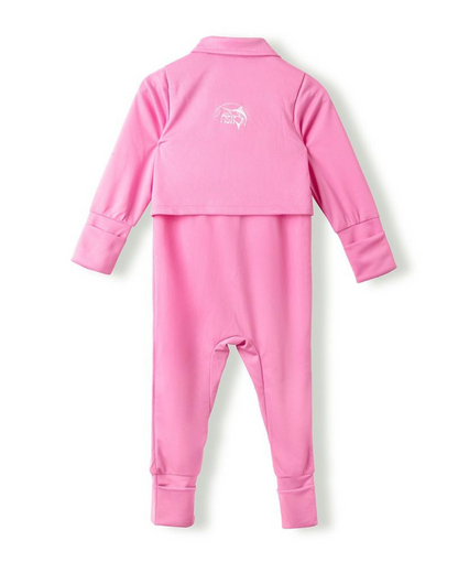 Baby Fishing Onesie Coral Pink