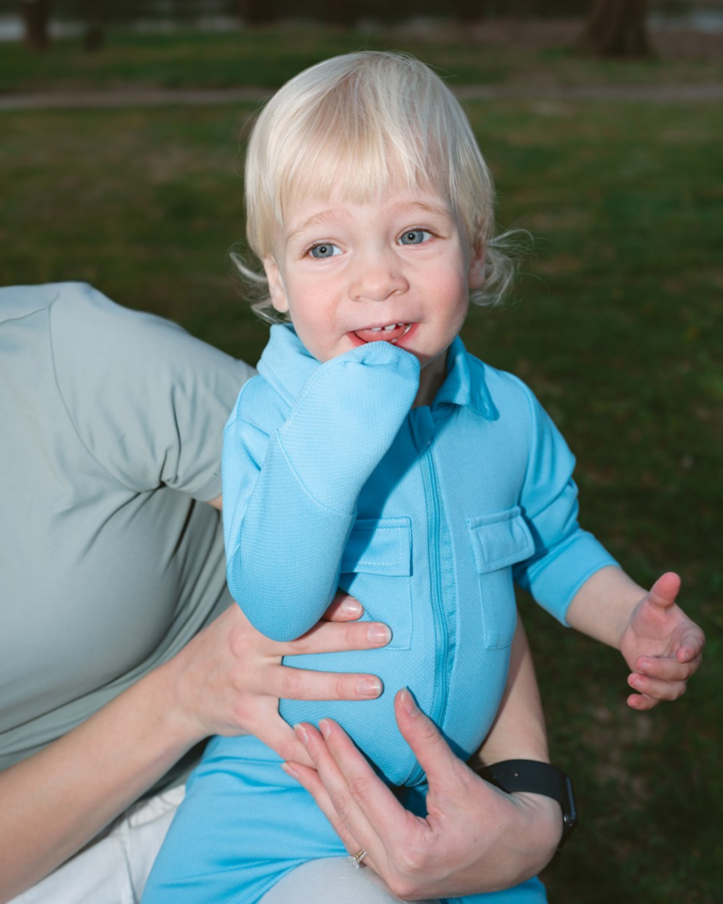 Baby Fishing Onesie Ocean Blue