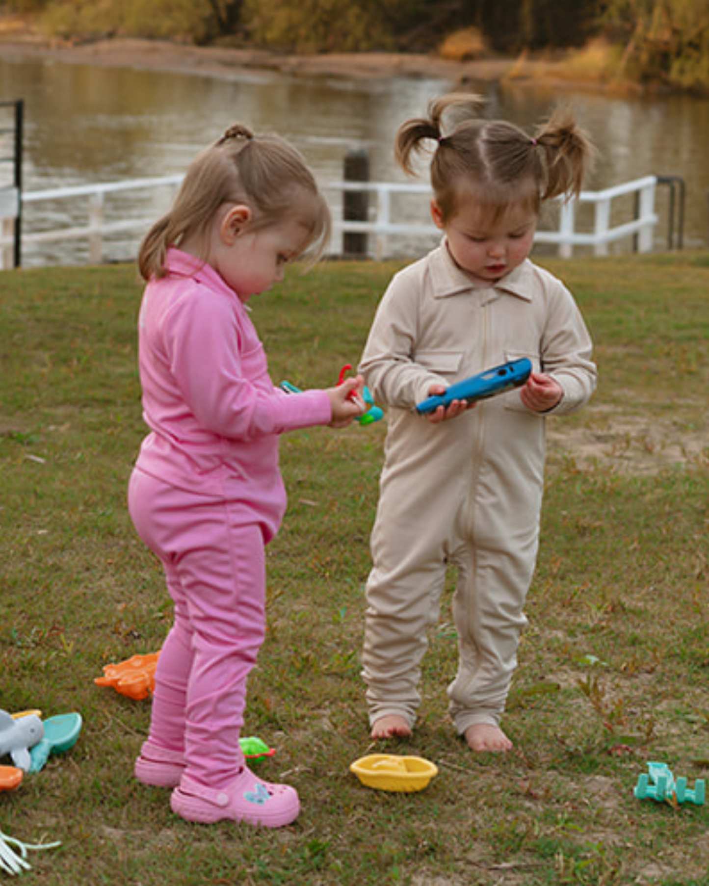 Baby Fishing Onesie Sand Beige